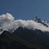 Mont Blanc in den Wolken
