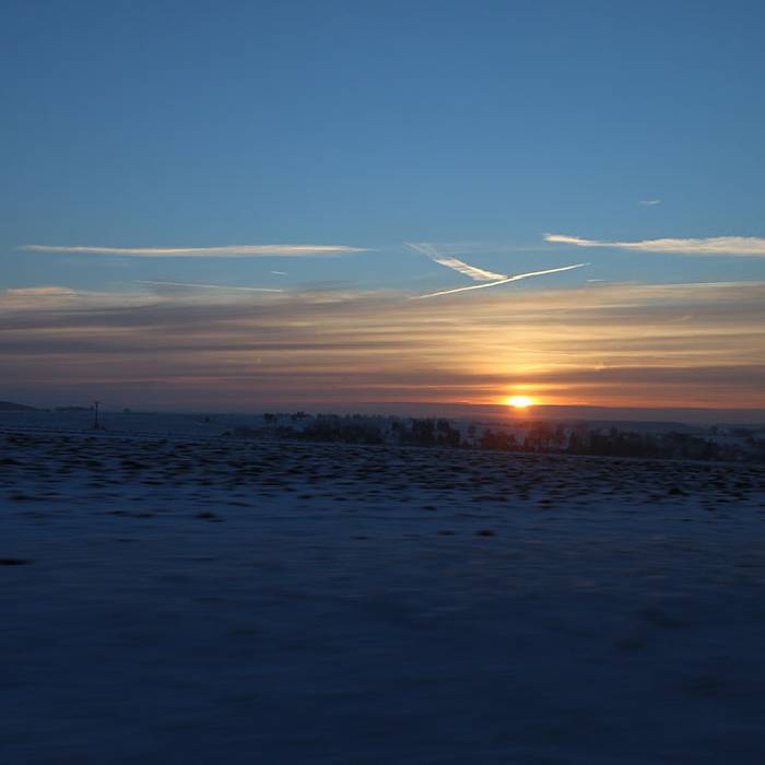 Sonnenuntergang Ã¼ber SÃ¼ddeutschland