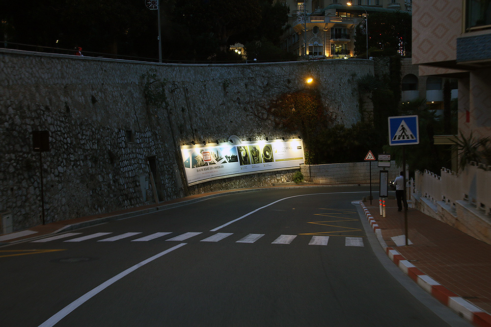 die legendäre Kurve Mirabeau des Formel 1 GP von Monte Carlo 