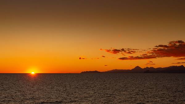 Sonnenuntergang auf dem Meer