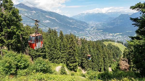 der obere Teil der Bahn